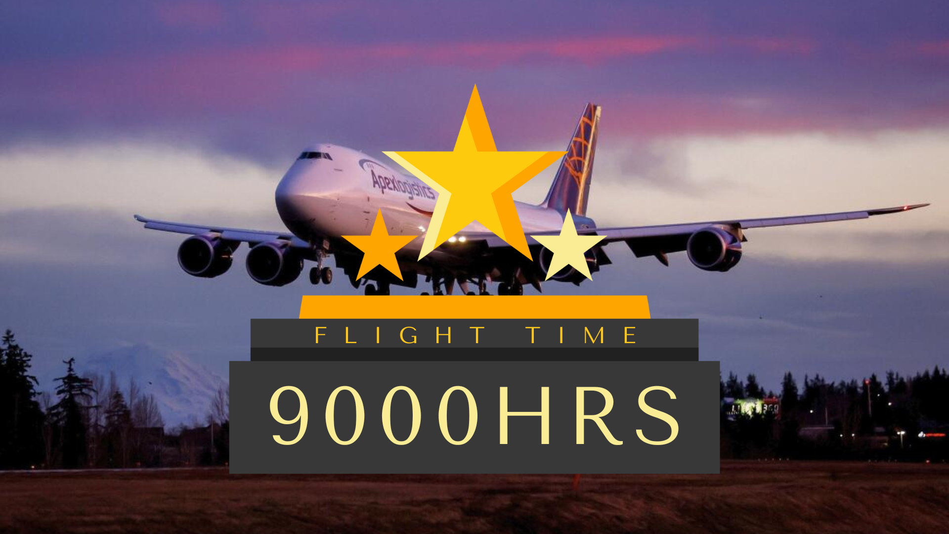 Awarded for completing 9000 flight hours